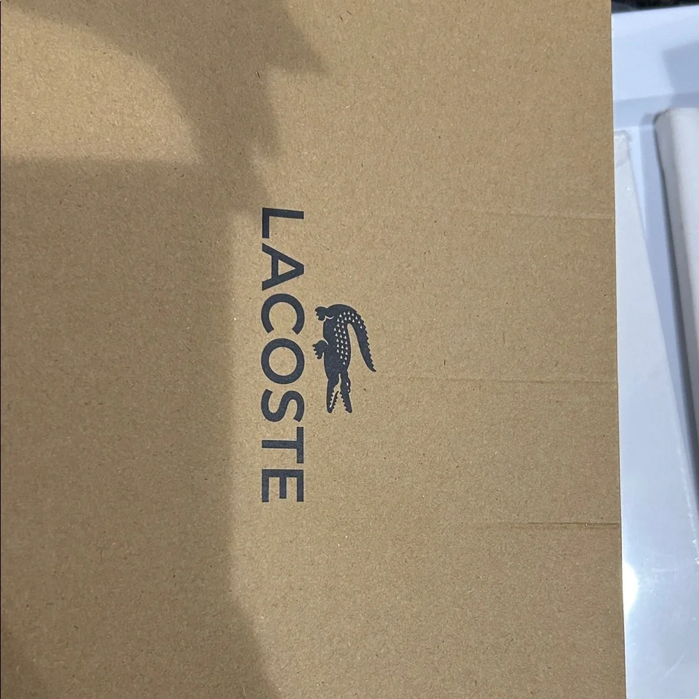 Lacoste White Tennis Shoes with Green Accent - Picture 11 of 11